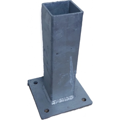 Patka pro montáž sloupku na betonový podklad, pro sloupek 80x80 mm, žárově pozinkovaná