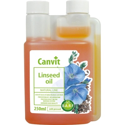 Canvit Linseed Oil ľanový olej pre správnu funkciu nervov imunity srdca 250ml