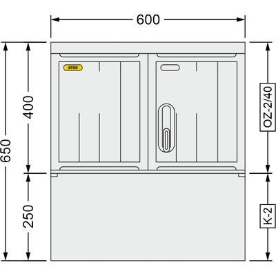 SFOS 600x650x245mm OZ-2/40 + K-2