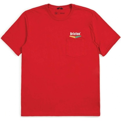 Brixton tričko Velocity S/S Pkt Scarlet