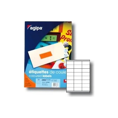 Etikety farebné 70x35mm APLI A4 100 hárkov fluo oranžové
