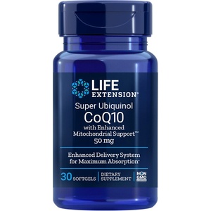 Life Extension Мощен антиоксидант за здраво сърце - Коензим Q10 (убиквинол), 50 mg х 30 софтгел капсули (01427 LE)
