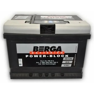 BERGA 60Ah 540A right+