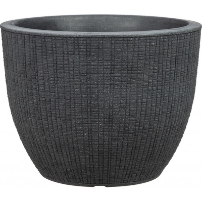 Scheurich květináč 295 Barceo Stony Black 47 cm černý