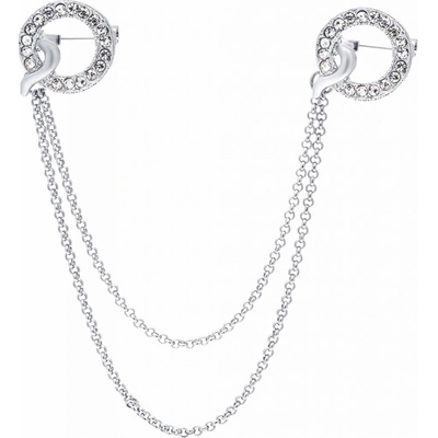 Biju Brož dvojitá s řetízkem stříbrná 2042-1 9002042-1