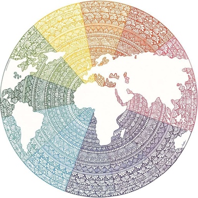 RAVENSBURGER Kulaté Kruh barev: Mandala 500 dílků