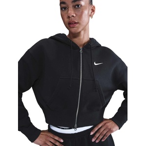 Nike Суитшърт w nsw phnx flc crop fz hdy (hv2426-010)