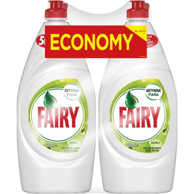 Fairy Tekutý prostriedok na umývanie riadu Jablkový 2 x 900 ml