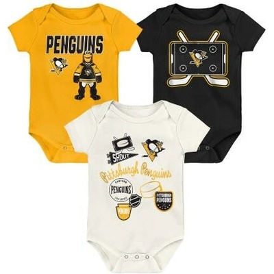 Outerstuff detské body Pittsburgh Penguins NHL Littlest Player Pk Creeper Set