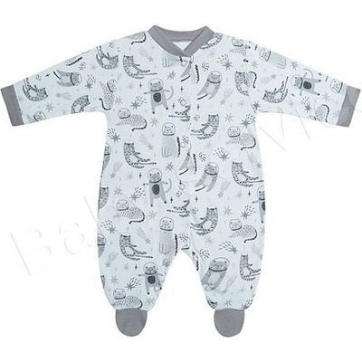 Kojenecký overal Baby service kočky šedé