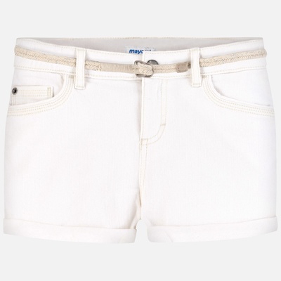 Mayoral kraťasy riflové s páskem bílé