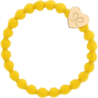 By Eloise London Gold Heart Ластик за коса за жени цвят Mustard Yellow