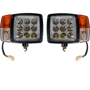  Комплект led Фарове с Мигач, Габарит, Подходящ за Трактор, Комбайн, Багер, Снегорин и др - 9 диода 27w 12-24v 2200-2700