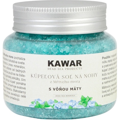Kawar Kúpeľová soľ z Mŕtveho mora s vôňou mäty 250 g
