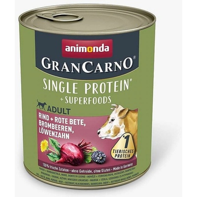 Animonda Gran Carno Superfoods Adult hovädzie čv. repa černice púpava 800 g