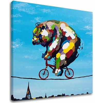 Autorská reprodukcia na plátne MEDVEĎ - 50x50 cm