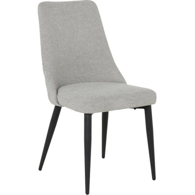 Трапезен стол Carmen SMITH, до 100kg. , дамаска, прахово боядисана метална база, светло сив (bt-3532410)