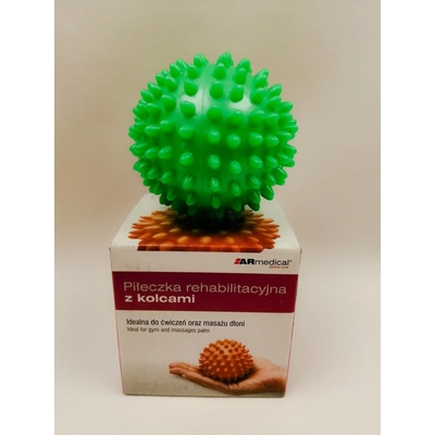 Albert Polska Sp. z o.o. Míč masážní ježek pr. 7 cm zelený s regulací tvrdosti