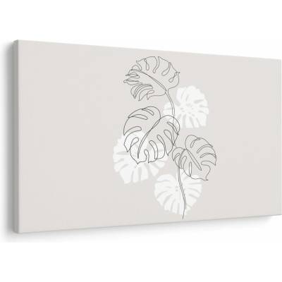 Obraz - Line art monstera N⁰3, jednodielne 150x100 cm