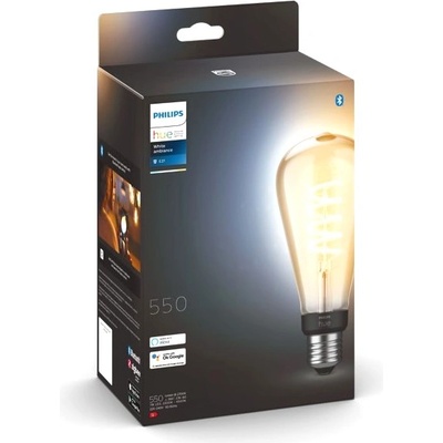 Philips Смарт крушка Philips - Hue Filament Ambiance, 7W, E27, ST72, dimmer (871951430150400)
