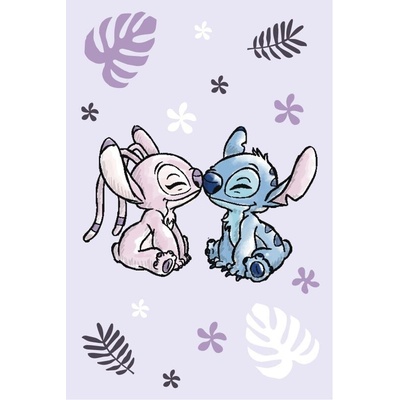 JERRY FABRICS Fleece deka Lilo and Stitch Purple