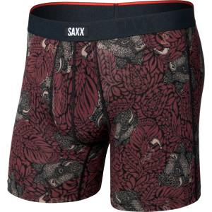 Saxx Мъжко синтетично термобельо Saxx Vibe Xtra Boxer Brief Fly Synthetic base layer - Smoking Jacket / Huckleberry - размер XL (014-2279-2914)