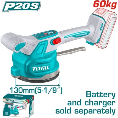 TOTAL Акумулаторна вибрираща вендуза за плочки total industrial, 20 v, без батерия (tl ind ttvli2001)