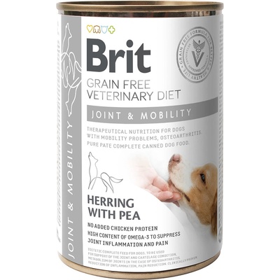 Brit Veterinary Diet Dog Grain Free Joint & Mobility Herring with Pea 6 x 400 g