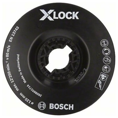 BOSCH X-LOCK Oporný tanier, jemný 125 mm, 12 500 ot./min 2608601714