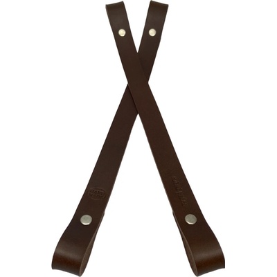 Kreatinka/Popruh kožený KAŠTAN TMAVÝ Délka: 50cm, Logo: Ruční práce, Kovový komponent: Ozdobný