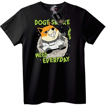 NOONEBRAND Тениска Doge Пуши Трева Всеки Ден - XS, White