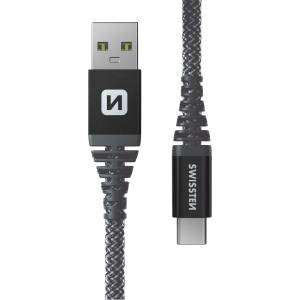 SWISSTEN Aramid Reinforced USB/USB-C 1, 5 m Цвят: тъмно сив