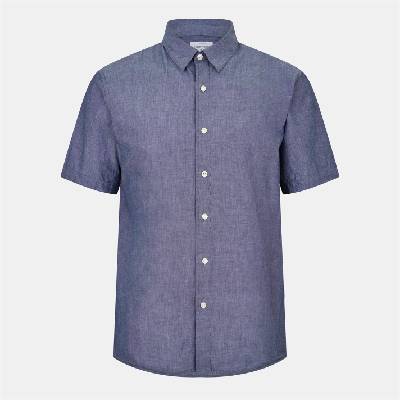 Риза с къс ръкав Peter Werth Men's Plain Short Sleeve Shirt - Dark Indigo