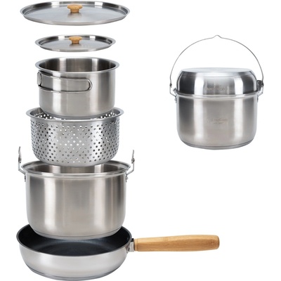 KingCamp Stainless Steel Cookware Set KA2490_SILVER