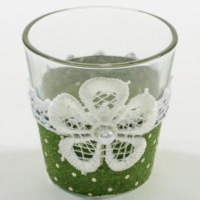 AKCIA!!! 24FLS0256 POHÁR S KRAJKOU 6,5x6,5CM