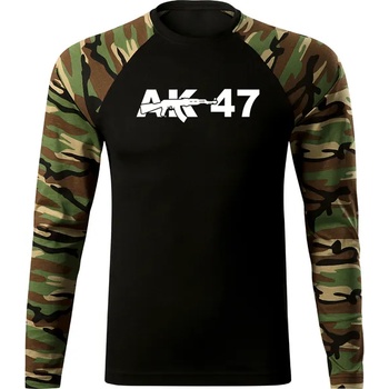 Image 1 of DRAGOWA FIT-T Тениска с дълъг ръкав AK47, woodland, 160 г/м2 (4533)