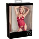 Abierta Fina - glitter chain top and thong (red)