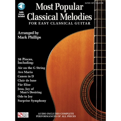 Most Popular Classical Melodies for Easy Classical Guitar + Audio Online / kytara + tabulatura