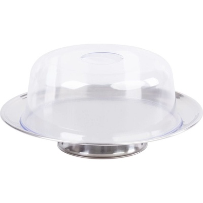 MagicHome Box podnos na tortu nerez priehľadné veko 31 cm