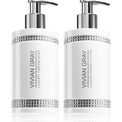 Vivian Gray Crystals mlieko na ruky 250 ml + Vivian Gray Crystals White krémové mydlo 250 ml kozmetická sada