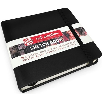 Talens Art Creation Sketch Book skicák v bílé tvrdé vazbě 12x12 cm 80 listů 140 g – Sleviste.cz
