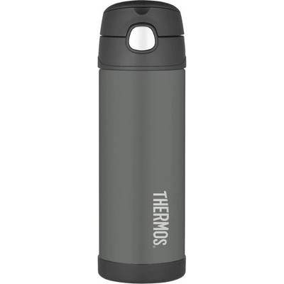 Thermos Detská termoska so slamkou čierna 470 ml