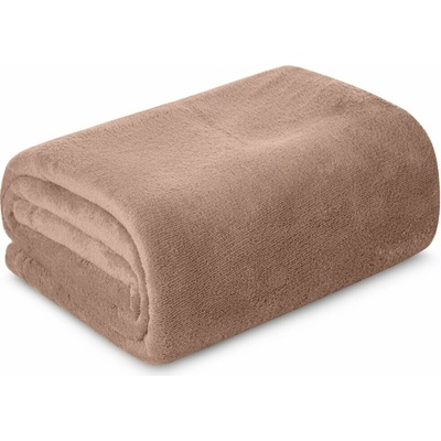 Eurofirany Deka SIMPLE mocha jemná jednofarebná deka bežová Polyester 150x200