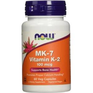NOW MK-7 Vitamin K-2, 100 mcg, Витамин K-2, 60 Дражета (NF0992)