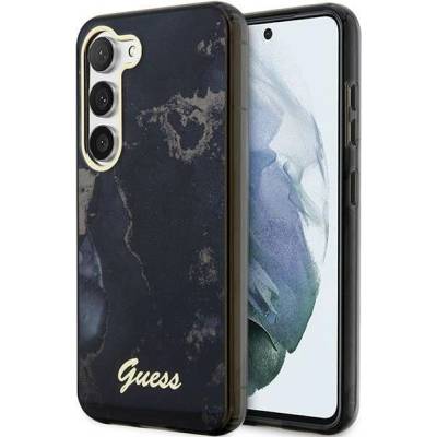 GUESS Кейс Guess GUHCS23MHTMRSK за Samsung Galaxy S23 Plus S916, черен / черен, твърд, Golden Marble Collection (GUE002685-0)