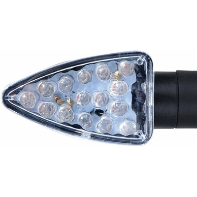 Oxford LED Arrow krátký čiré sklíčko černý plášť, pár