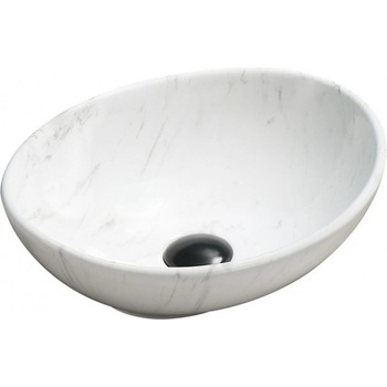 Mexen Elza мивка върху плот 40 x 33 см, бял камък - 21014092 (21014092)