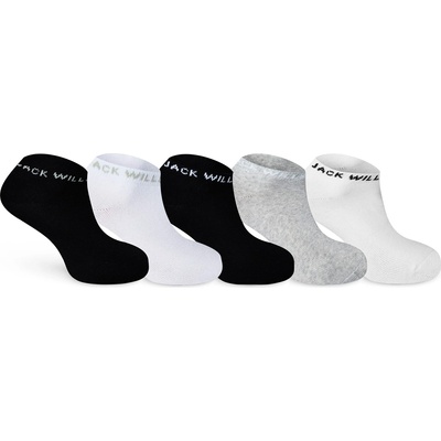 Jack Wills Чорапи Jack Wills Tembleton Trainer Socks 5 pack - Black/White
