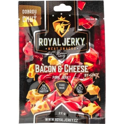 Royal Jerky Bravčové sušené mäso Bacon & Cheese 22 g