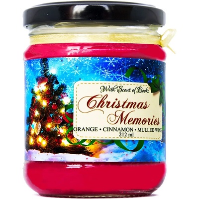 With Scent of Books Ароматна свещ - Christmas Memories, 212 ml